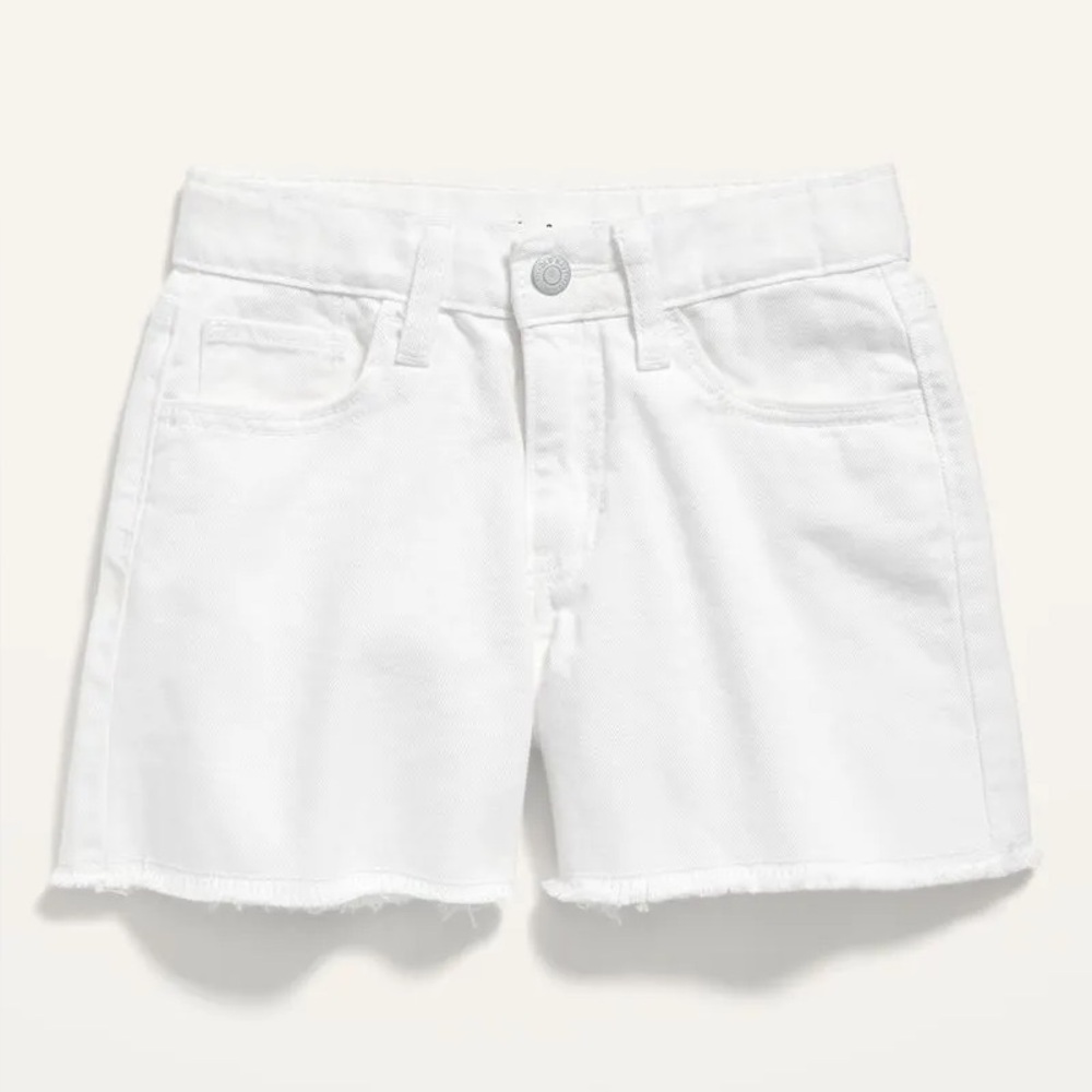 Old Navy Girl's Crisp White Jean Shorts l barely worn l Girls L 10